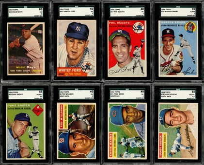 1952-1959 Topps Stars and Hall of Famers SGC-Graded Collection (20 Different) Including Hall of Famers